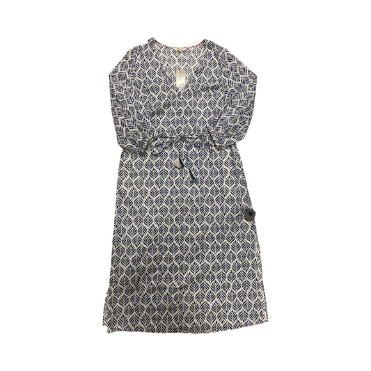 Dress Casual Midi By Boden In Blue & White, Size:10