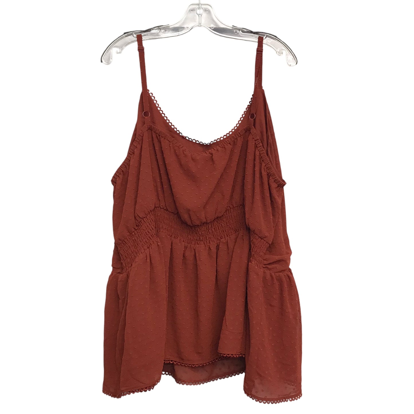 Top Sleeveless By Torrid In Brown, Size:4X