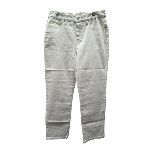 Jeans Straight By Style And Company In White, Size:L