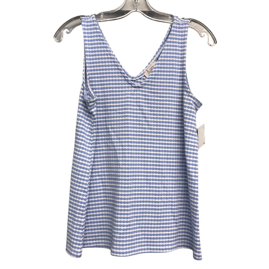 Top Sleeveless By Loft In Blue & White, Size:Xs