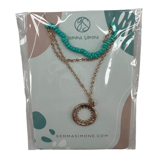 Necklace Layered By Clothes Mentor In Teal