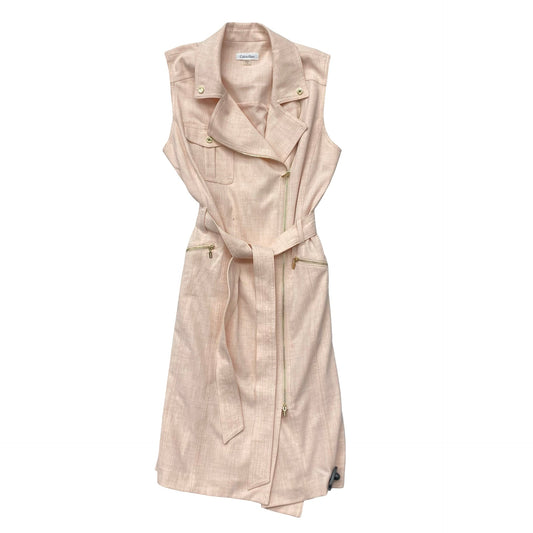 Dress Casual Midi By Calvin Klein In Pink, Size:10