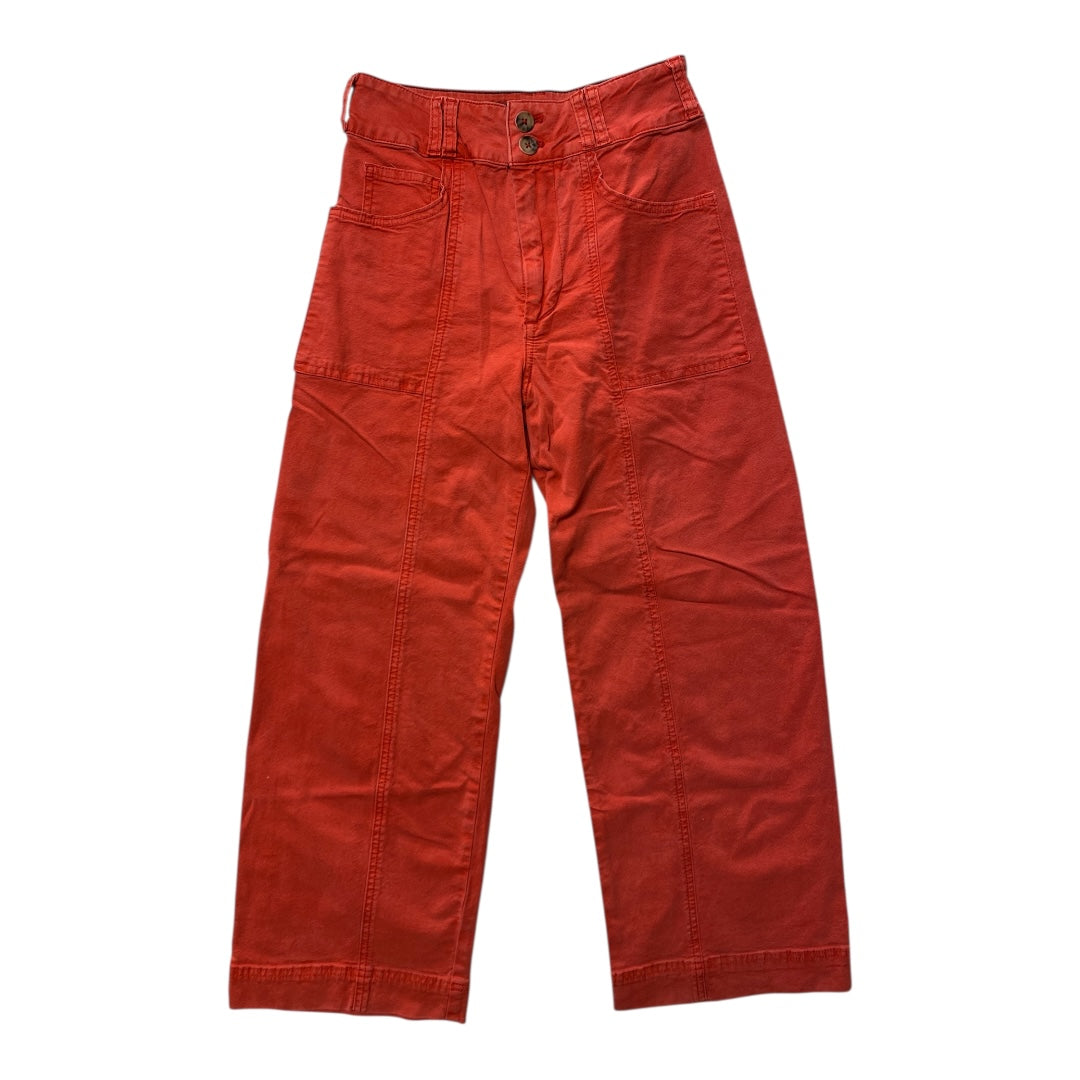 Pants Cropped By Pilcro In Red, Size:0