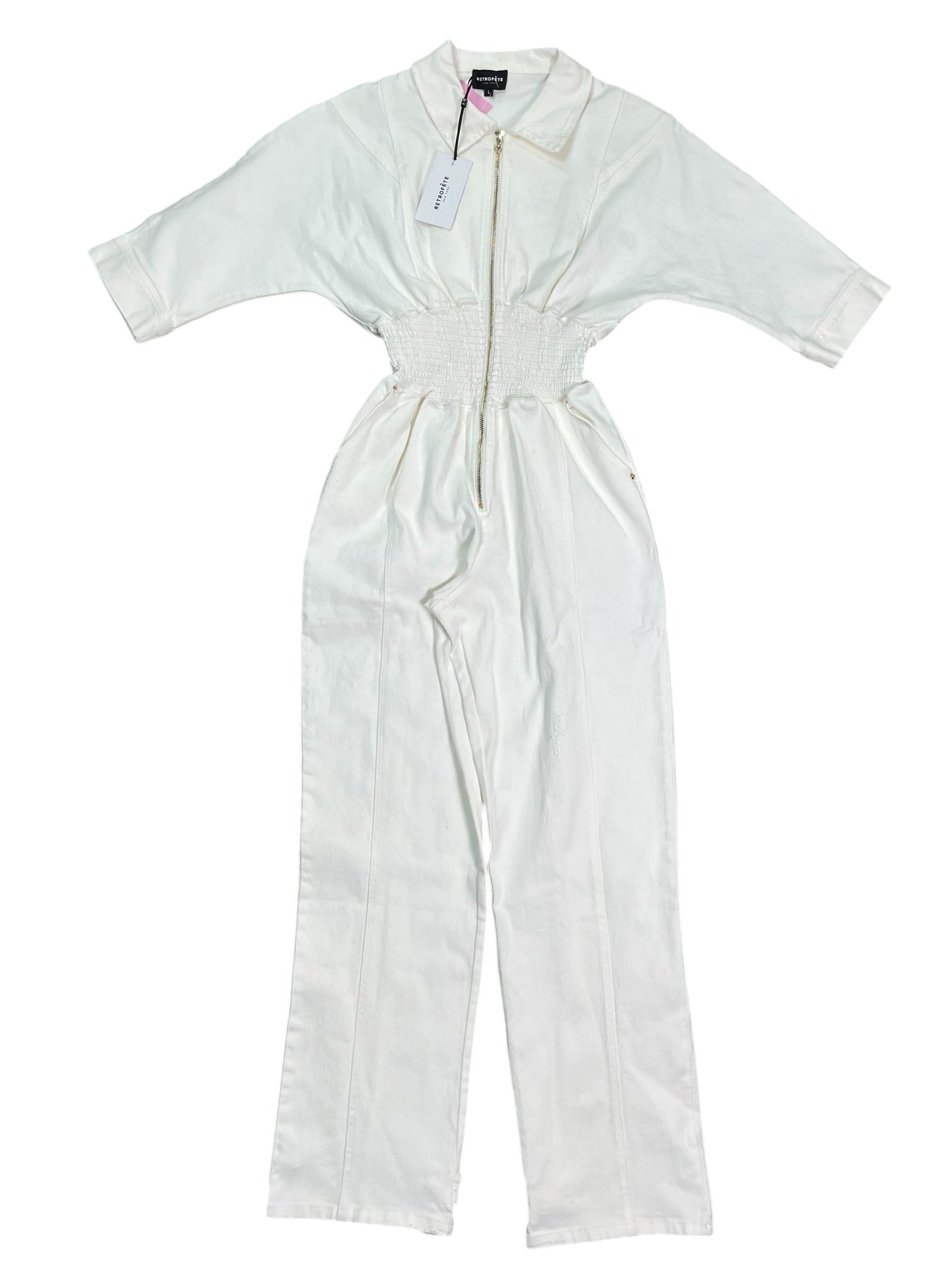 Jumpsuit By Cma In White Denim, Size:L