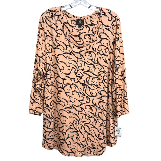 Top Ls By Jm Collections In Black & Orange, Size:3X