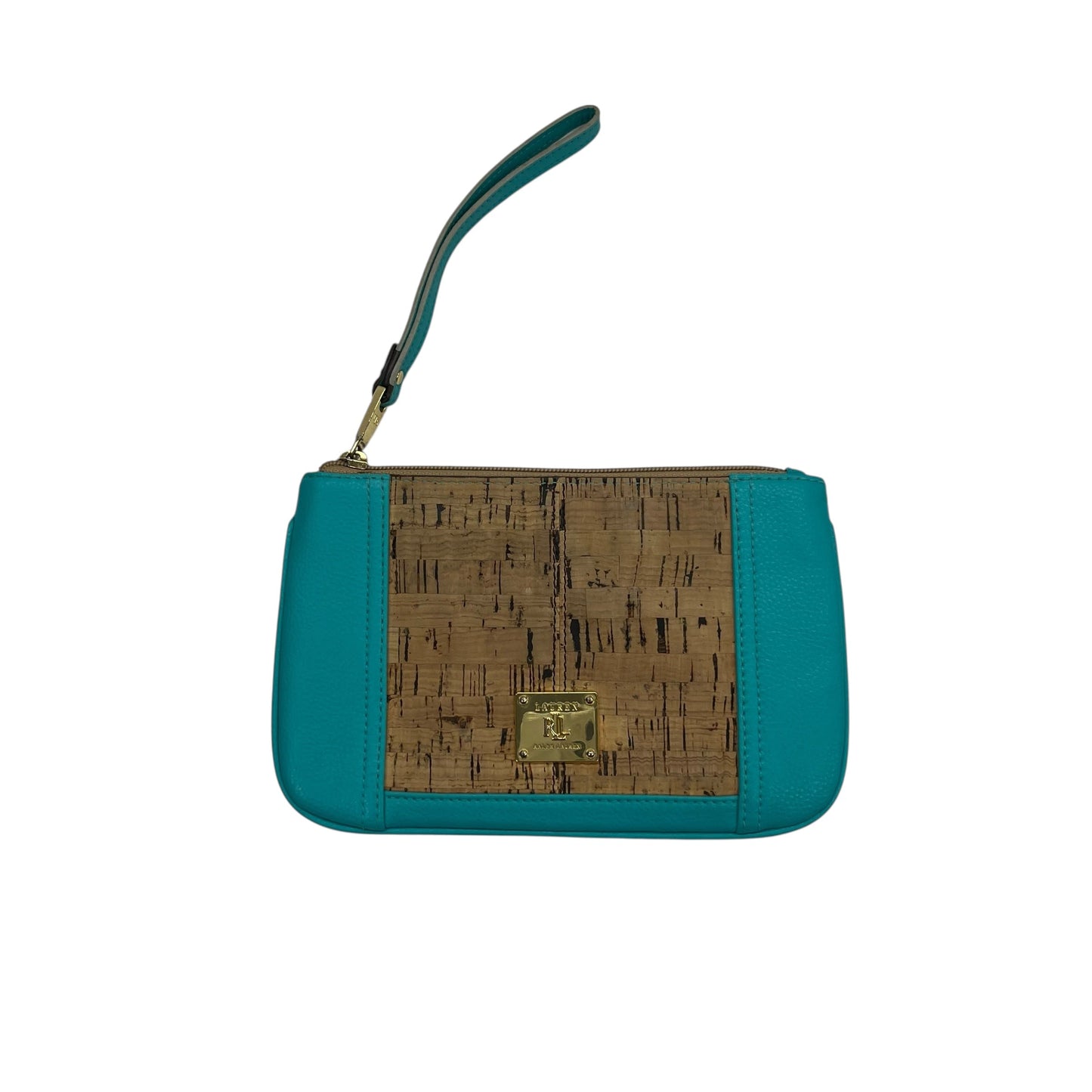 Wristlet By Lauren By Ralph Lauren In Blue & Brown, Size:Medium