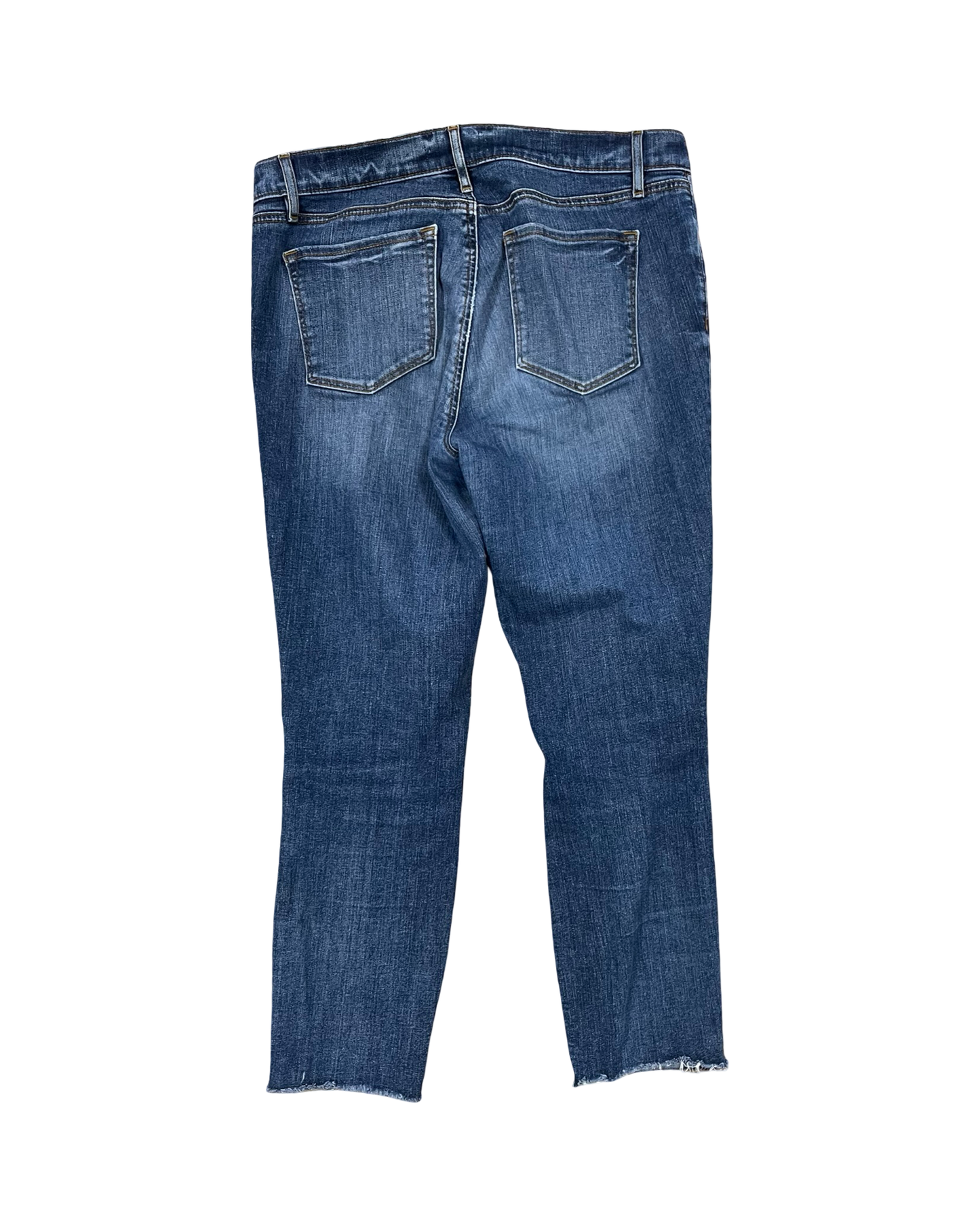 Jeans Cropped By Loft In Blue Denim, Size:10