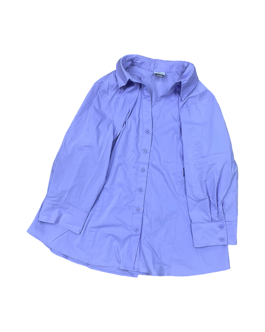 Blouse 3/4 Sleeve By Worthington In Purple, Size:2X