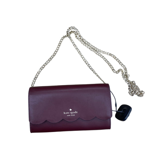 Handbag Designer By Kate Spade In Maroon, Size:Small