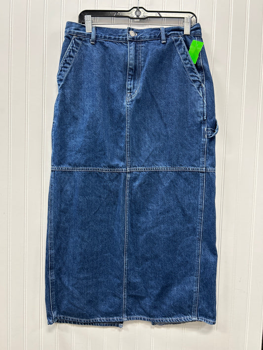 Skirt Maxi By Madewell In Blue Denim, Size:6