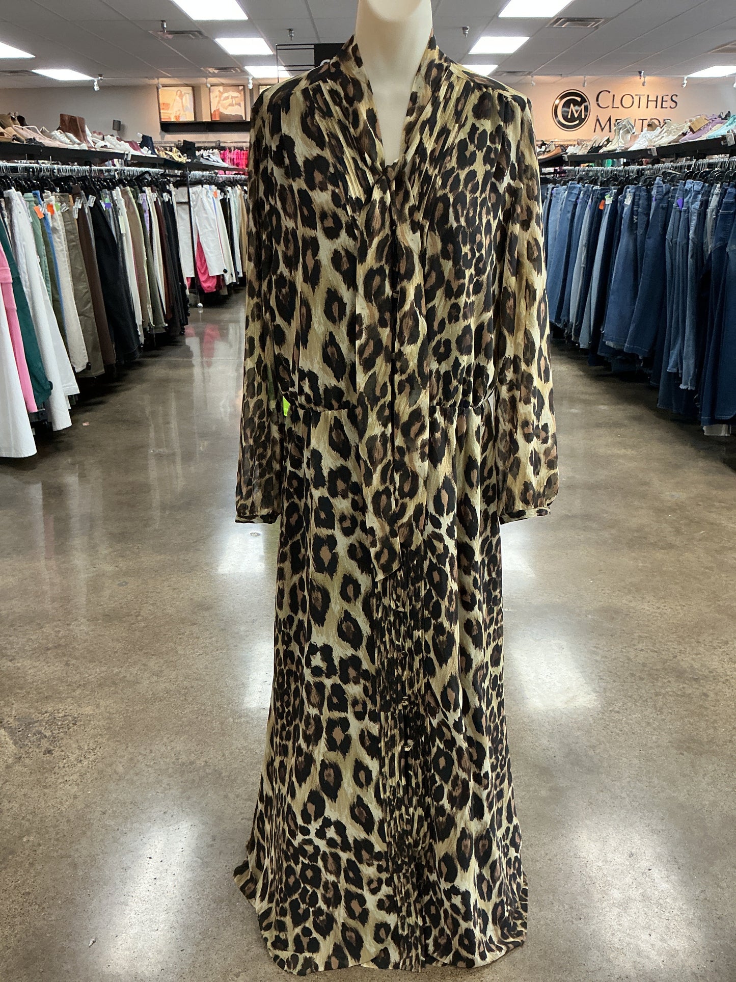 Dress Casual Maxi By Banana Republic In Animal Print, Size:L