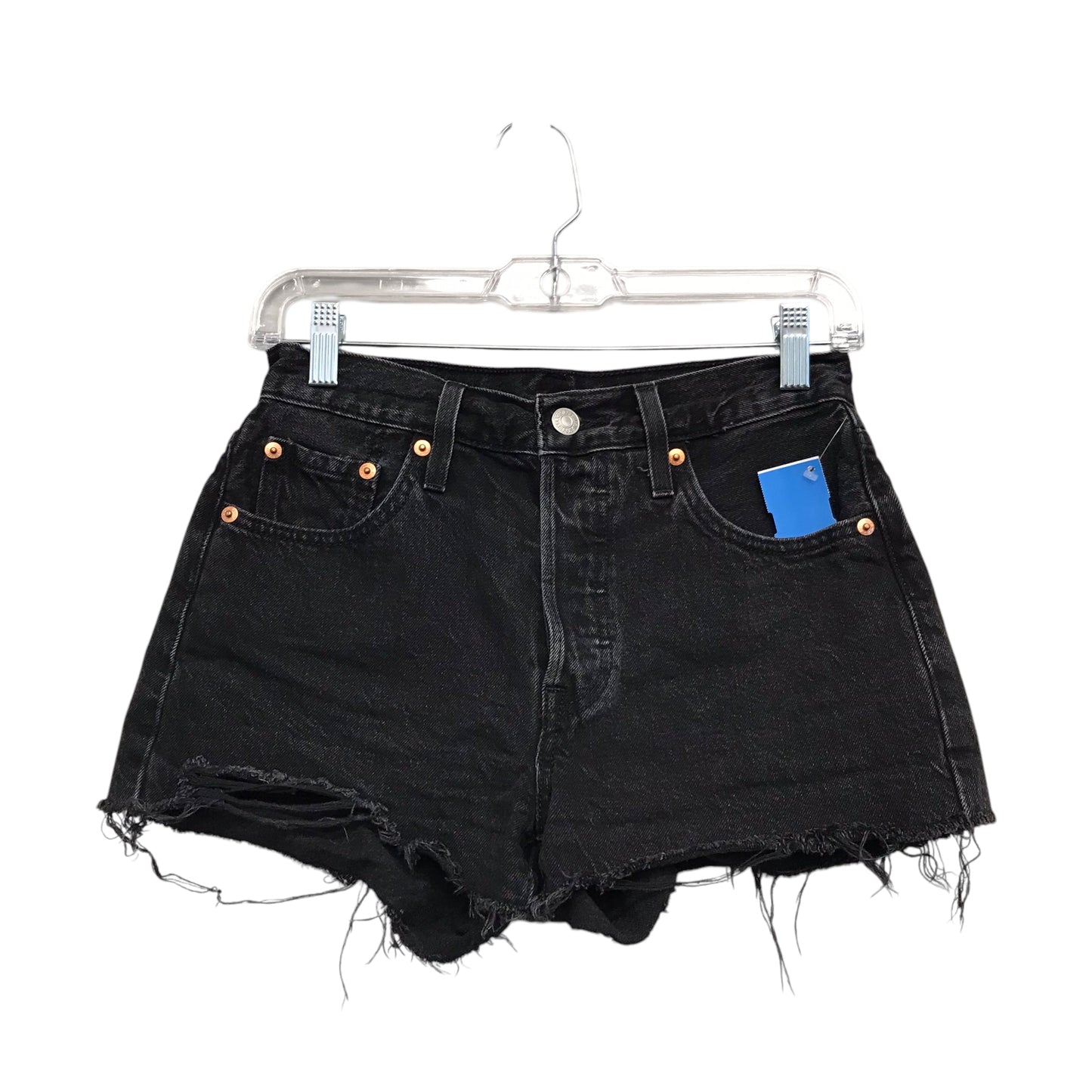 Shorts By Levis In Black Denim, Size:2