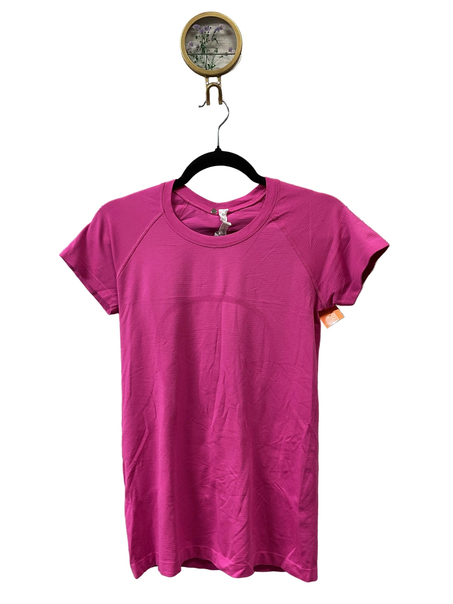 Athletic Top Ss By Lululemon In Pink, Size:8