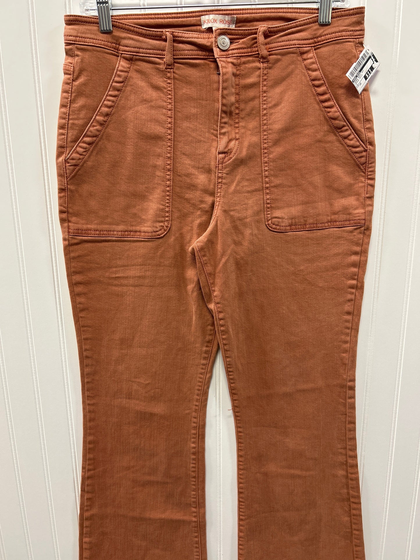 Jeans Boot Cut By Knox Rose In Orange Denim, Size:10