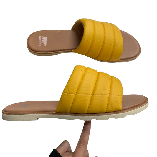 Sandals Designer By Sorel In Yellow, Size:11