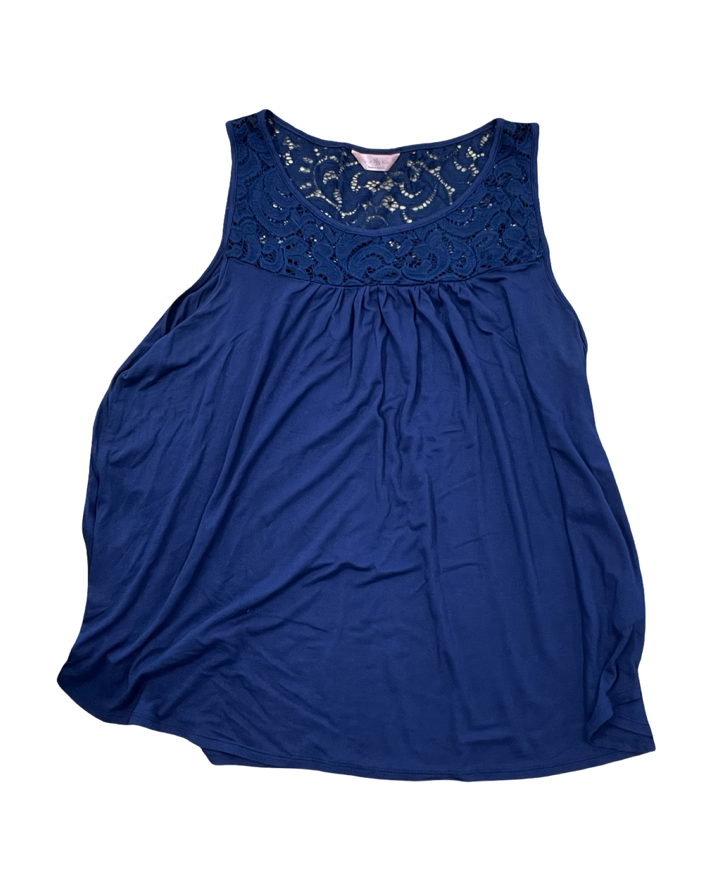 Top Sleeveless By Sjs In Blue, Size:2X