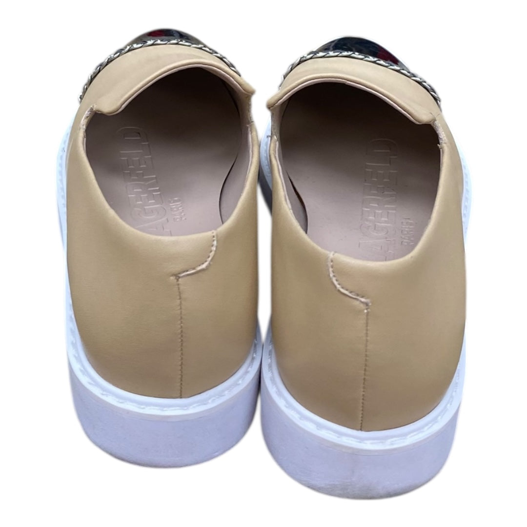 Shoes Designer By Karl Lagerfeld In Beige, Size:7.5