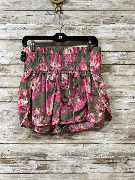 Athletic Shorts By Free People In Green & Pink, Size:Xl