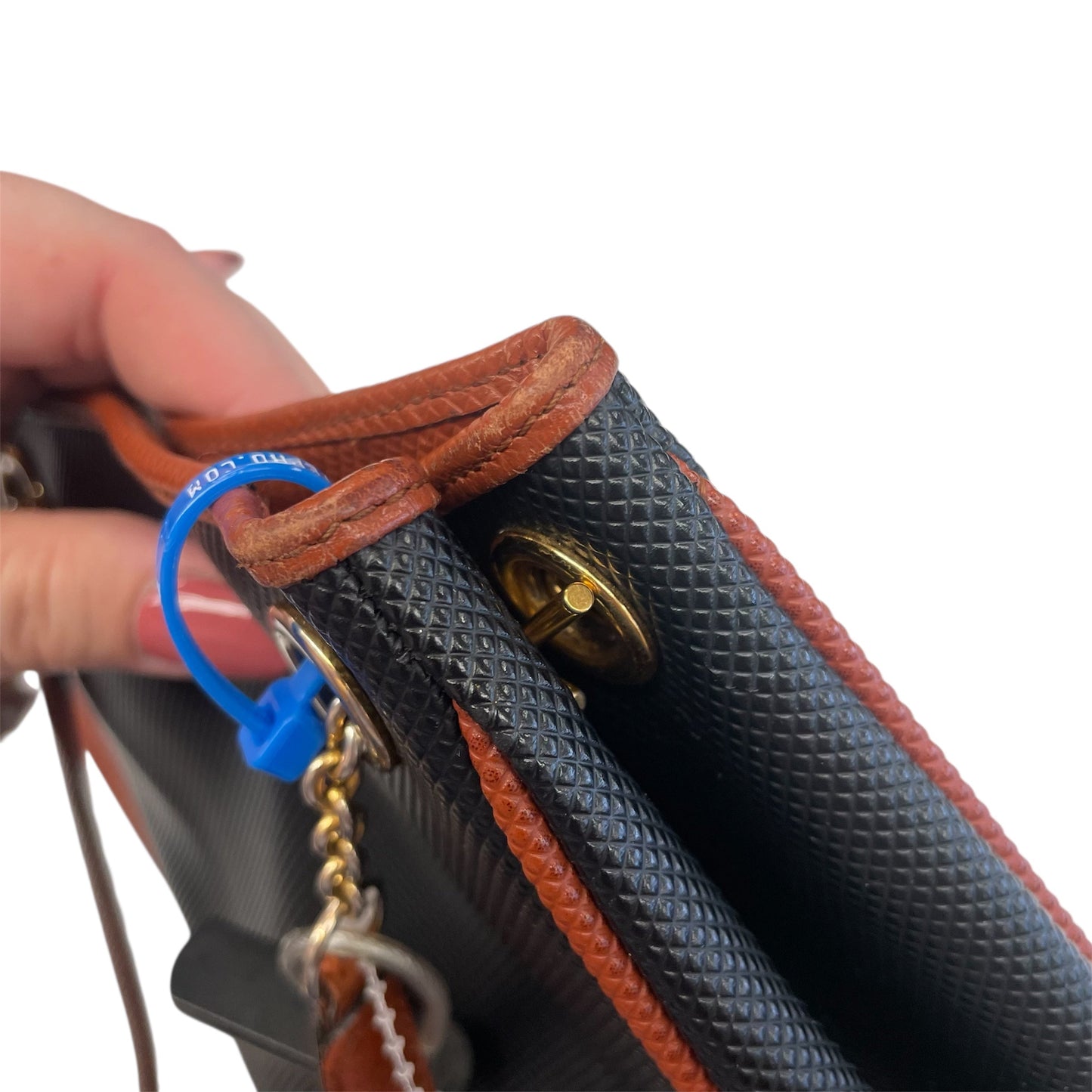 Handbag Luxury Designer By Bottega Veneta In Black & Brown, Size:Small