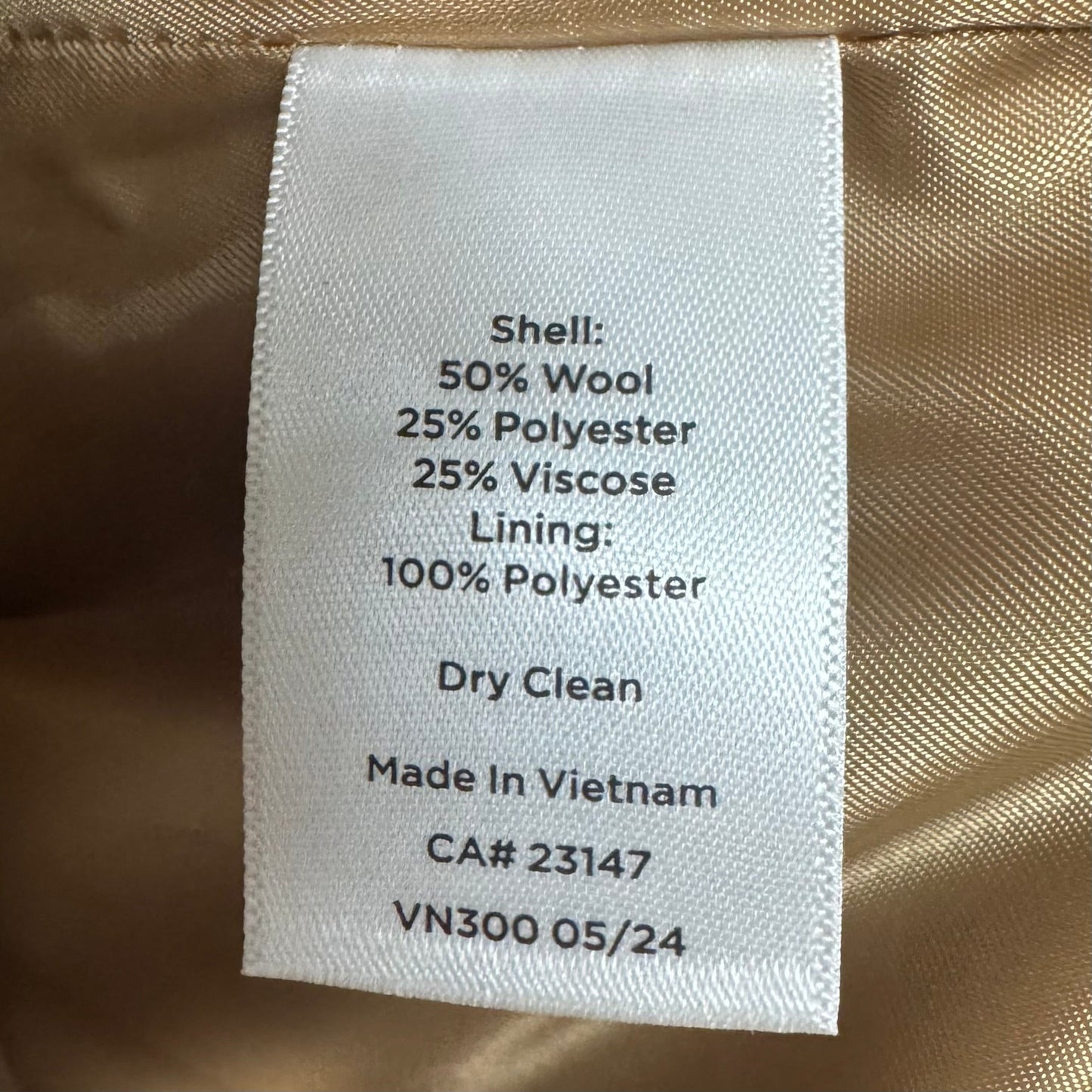 Wool Blend Blazer By Talbots In Tan, Size: 22p
