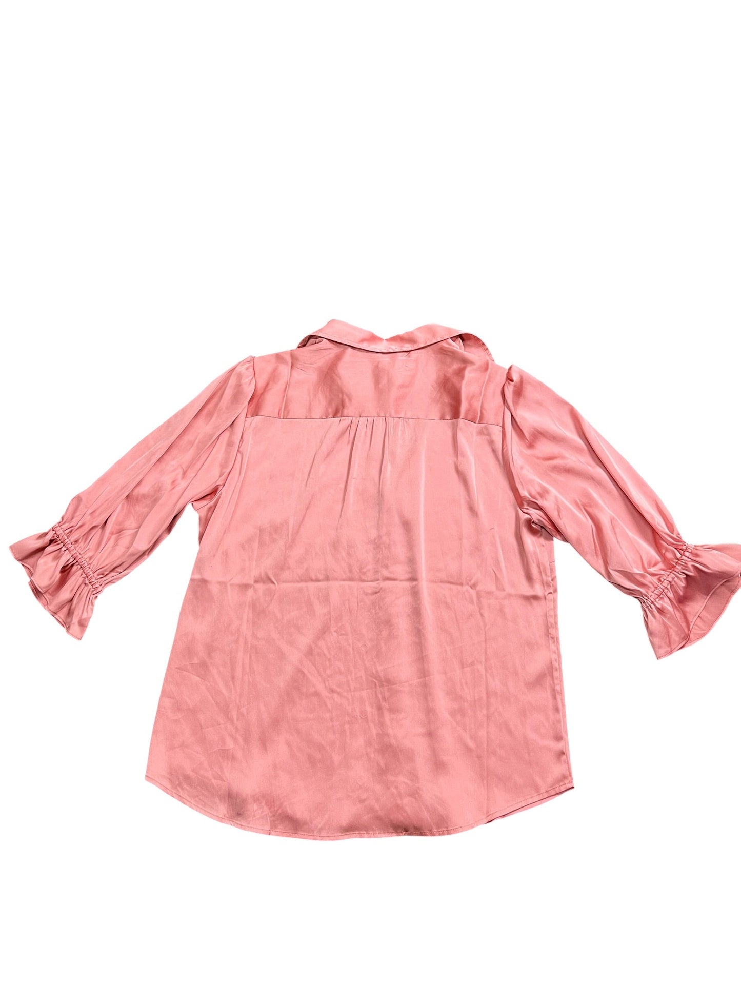 Blouse 3/4 Sleeve By White House Black Market In Peach, Size:M