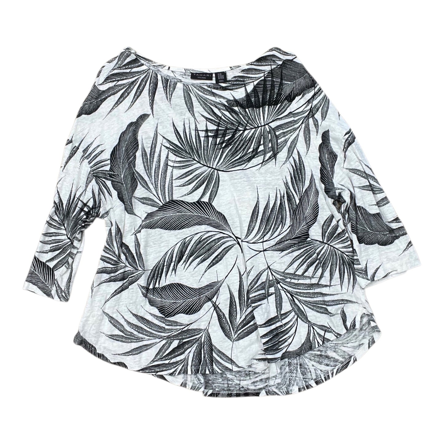 Top 3/4 Sleeve By Tahari In Grey, Size:2X