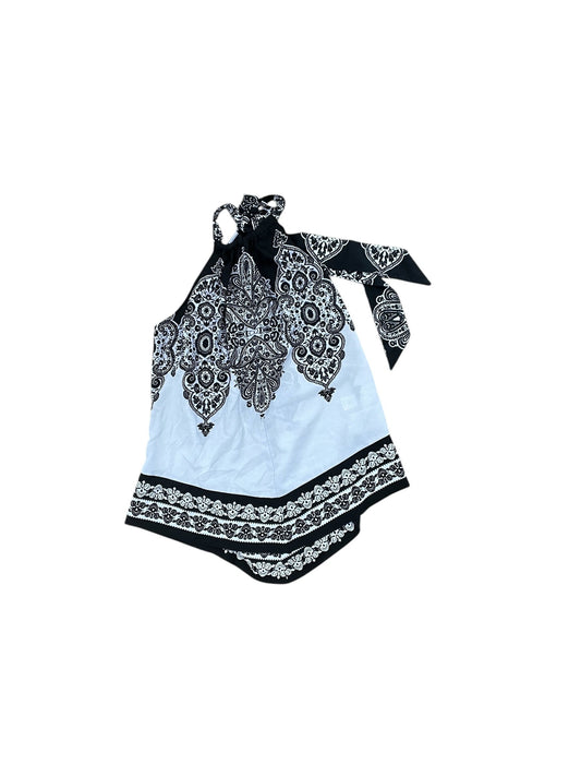 Top Sleeveless By New York And Co In Black & White, Size:L