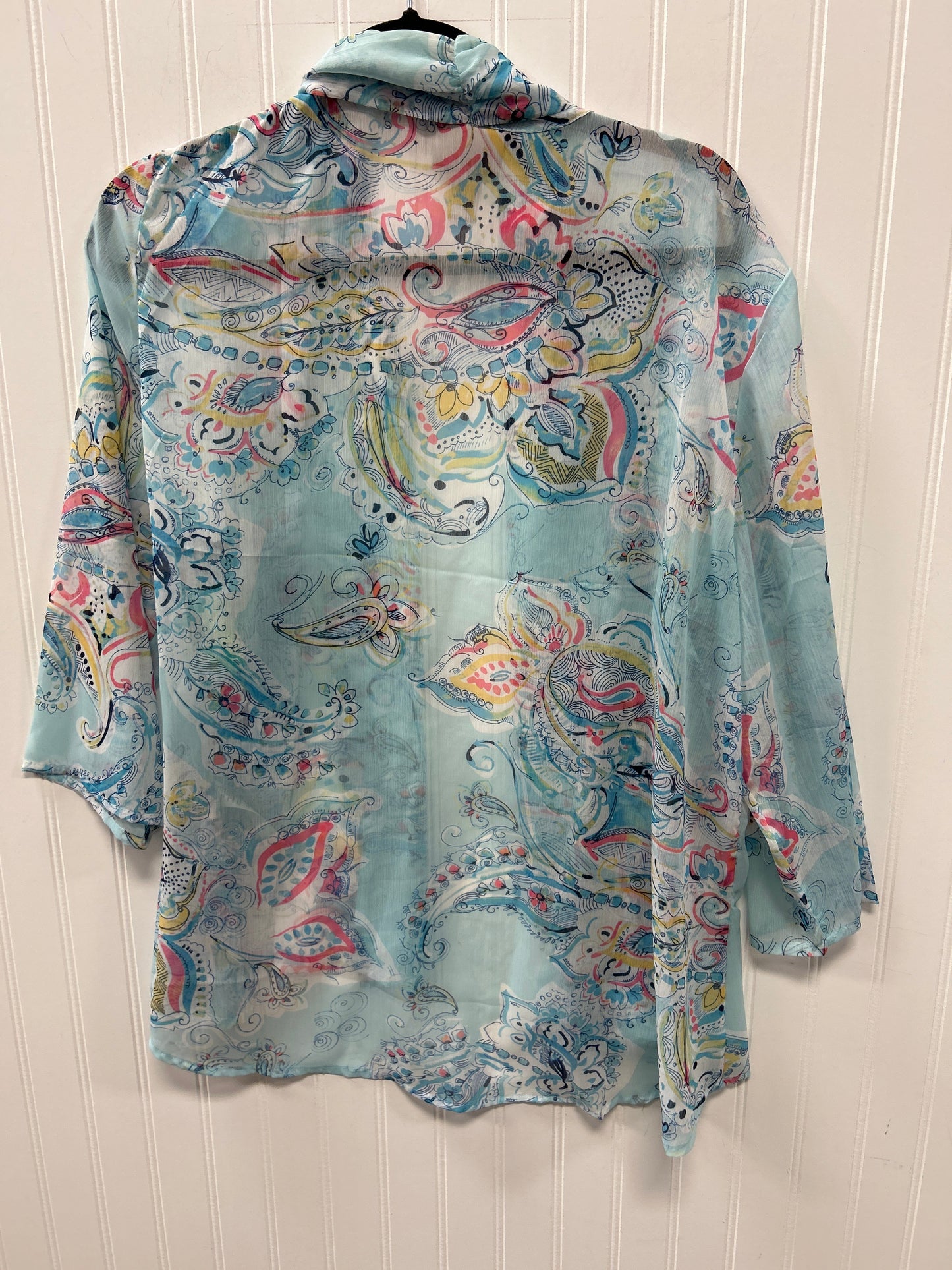 Kimono By Chicos In Blue, Size:Xl