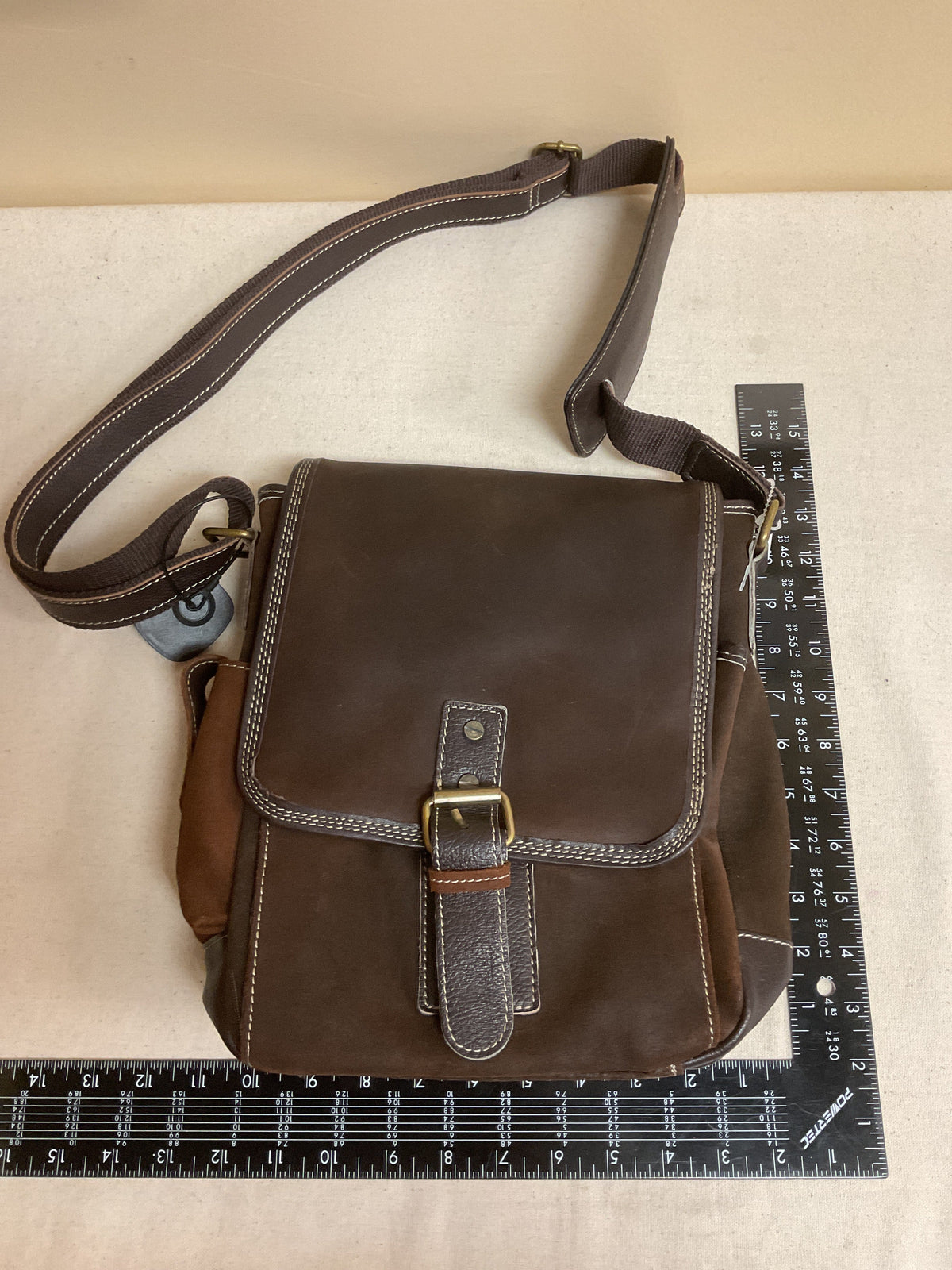 Crossbody Leather By Cmc In Brown, Size:Medium