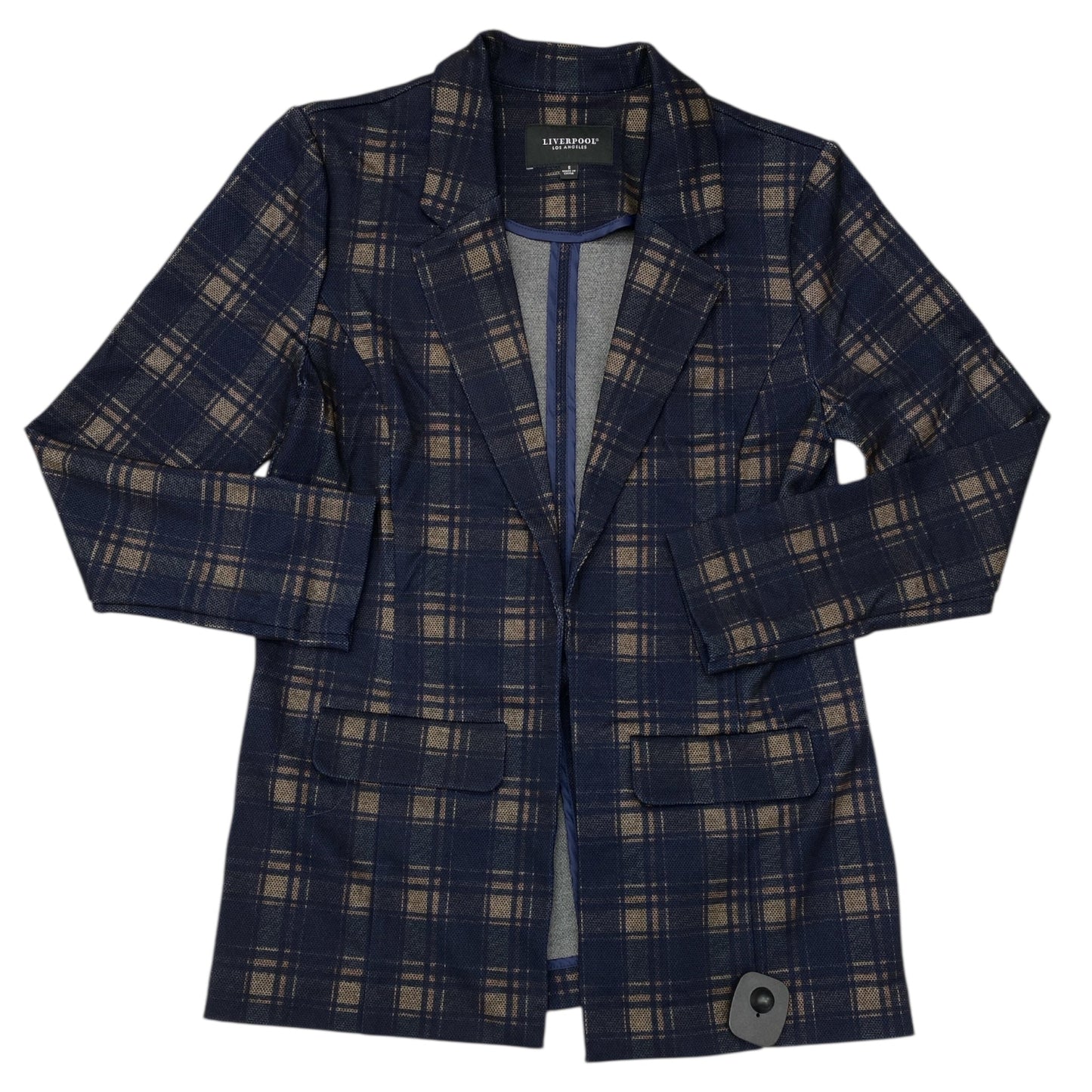 Blazer By Liverpool In Plaid Pattern, Size:S