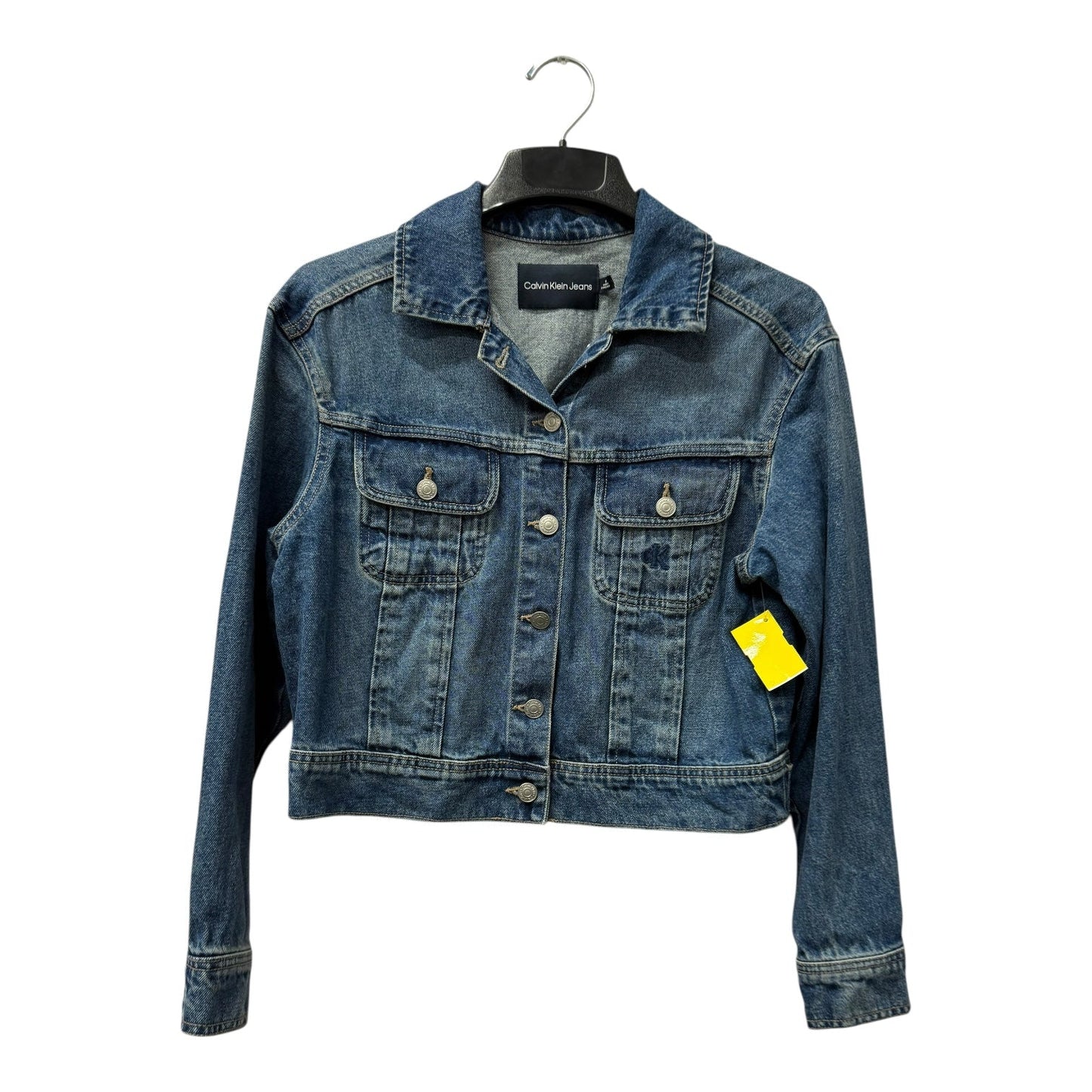 Jacket Denim By Calvin Klein In Blue Denim, Size:M