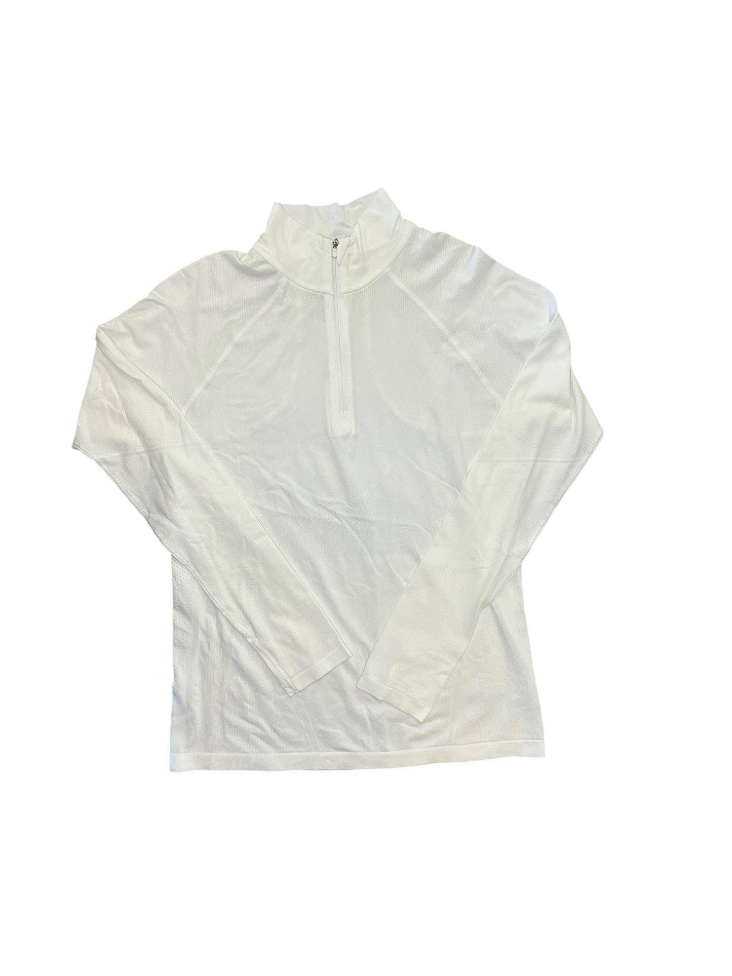 Athletic Top Ls Collar By Athleta In White, Size:L