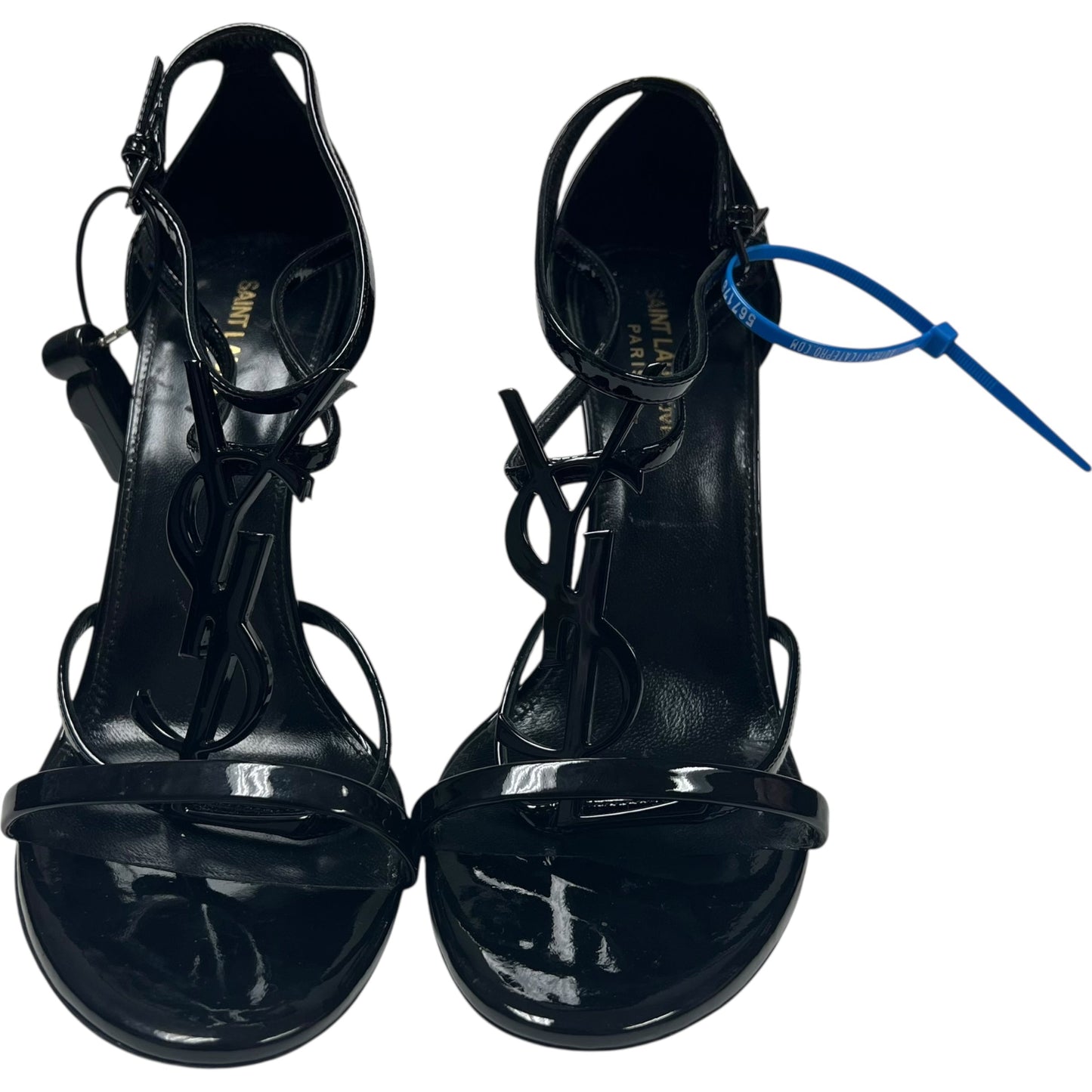 Sandals Luxury Designer By Yves Saint Laurent In Black, Size: 9.5