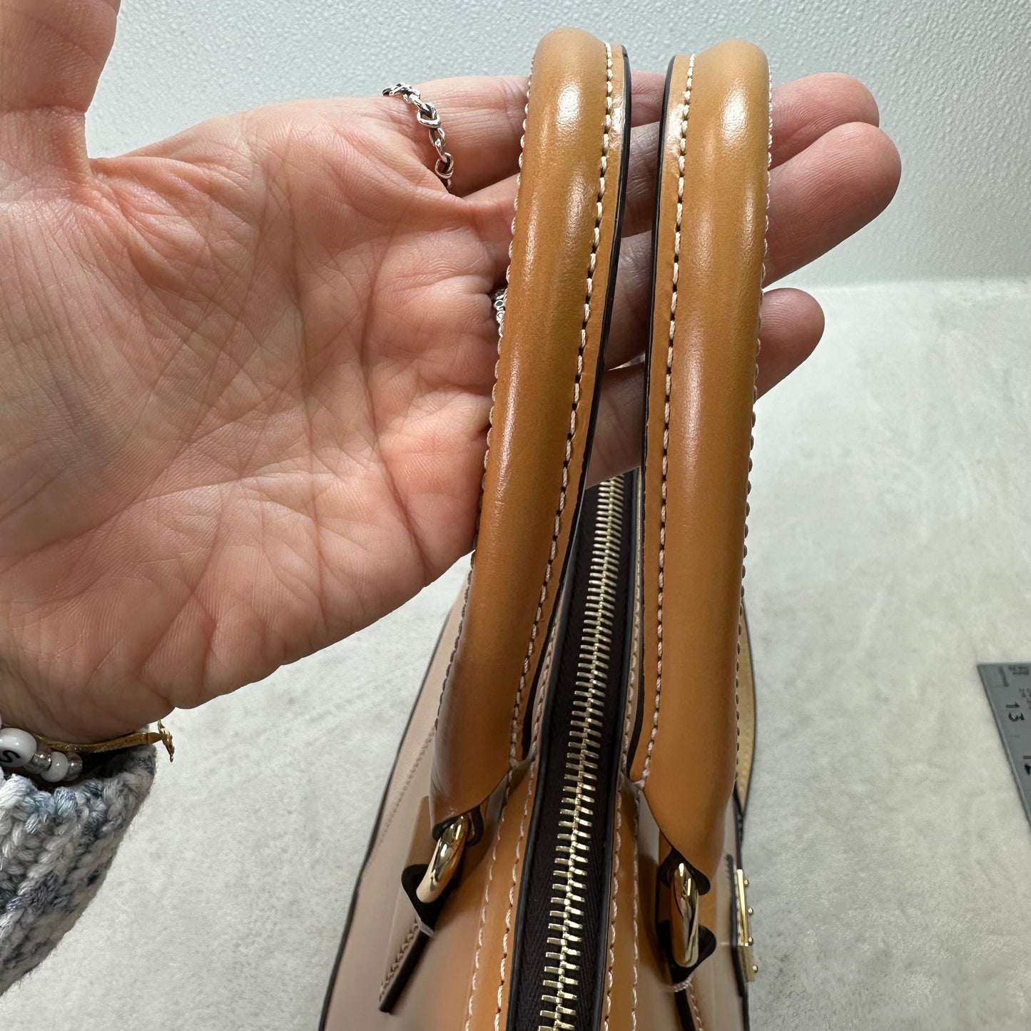 Domed Satchel Handbag Designer By Dooney And Bourke, Size: Medium