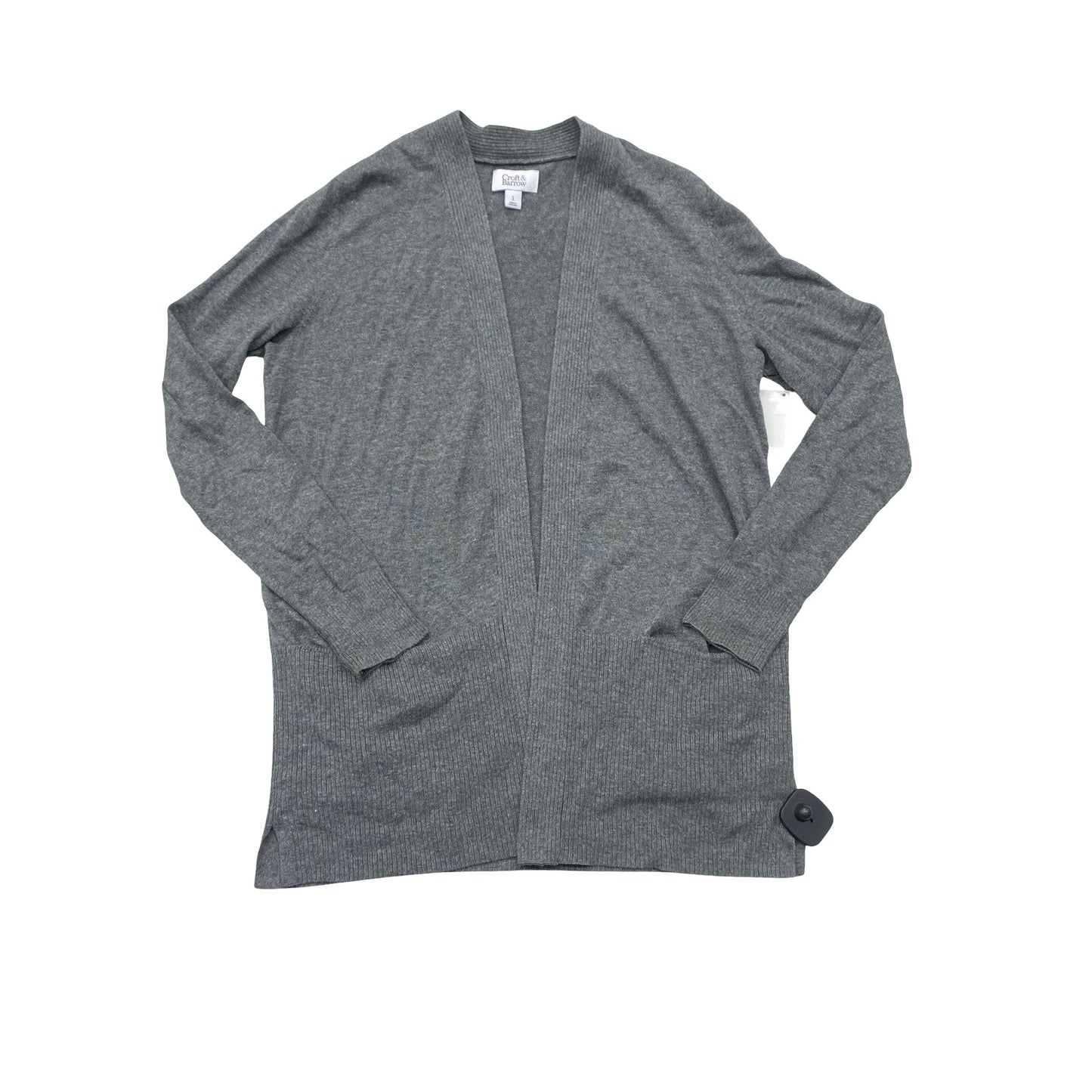 Sweater Cardigan By Croft And Barrow In Grey, Size:S