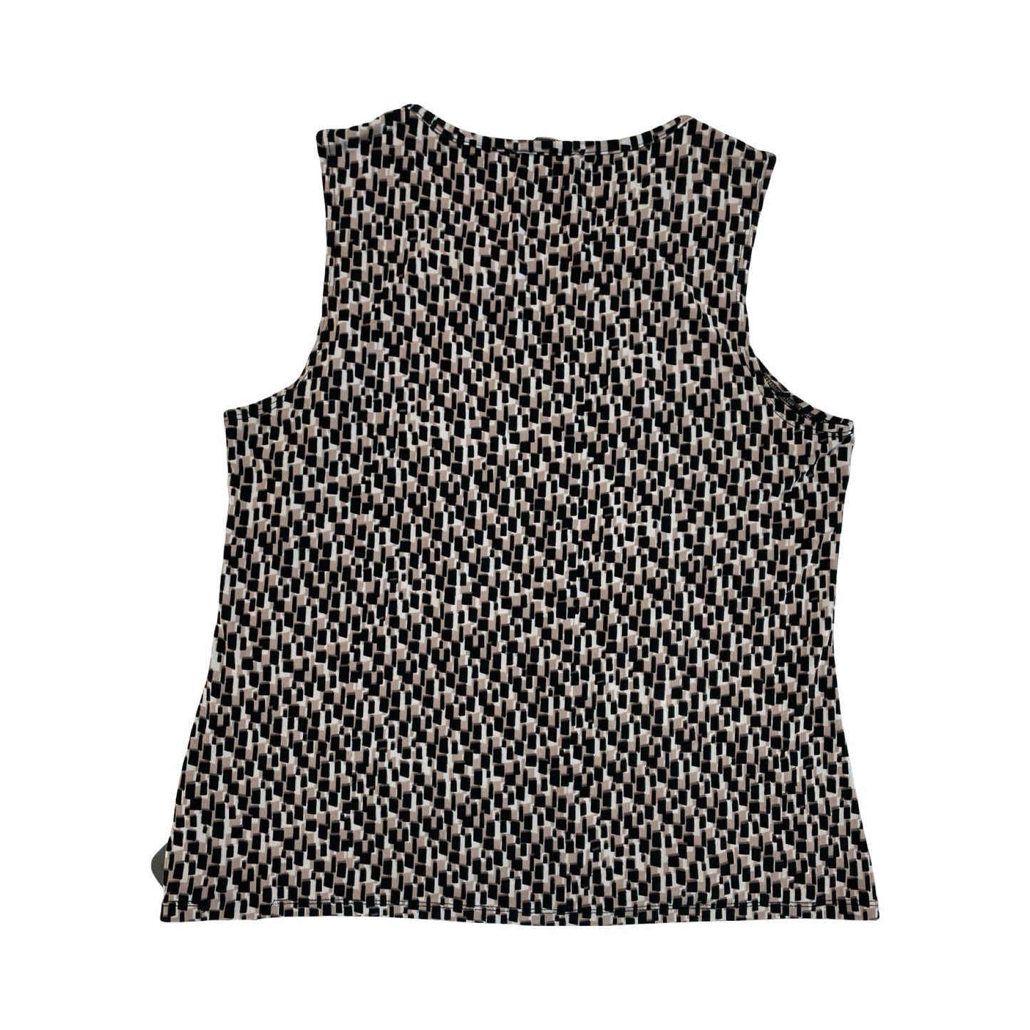 Top Sleeveless By Dana Buchman In Black & Brown, Size:Xl