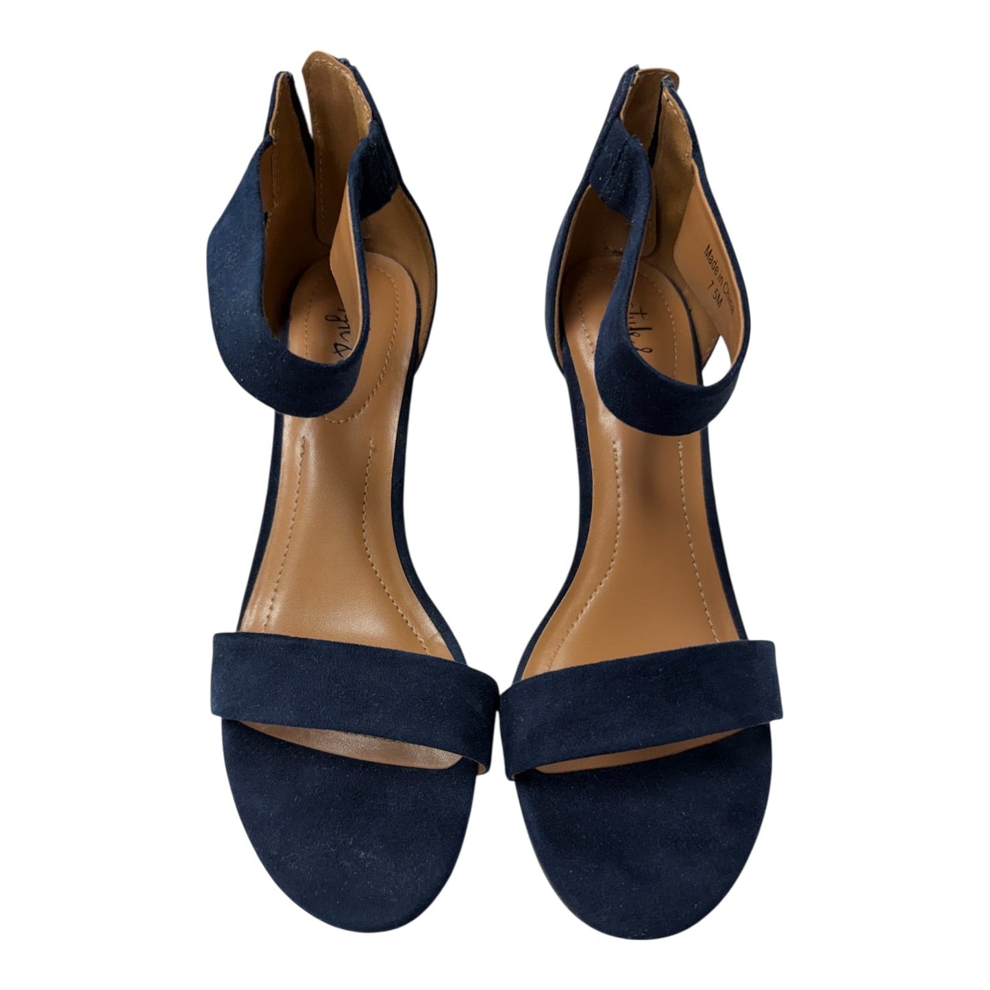 Sandals Heels Kitten By Style And Company In Navy, Size:7.5