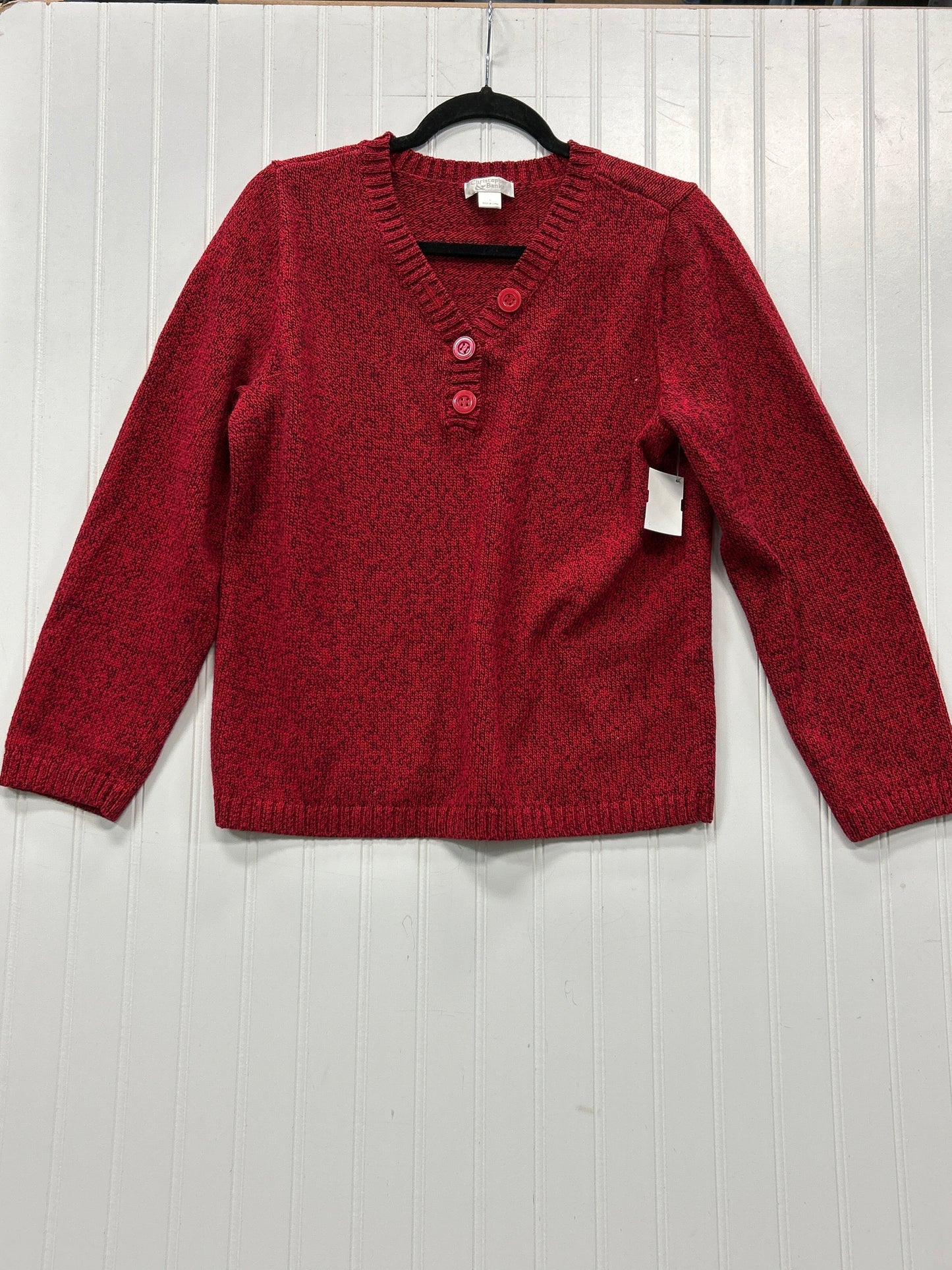 Sweater By Christopher And Banks In Red, Size:L