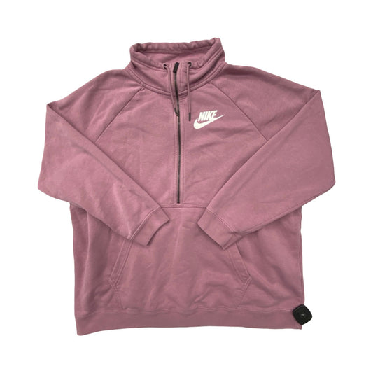 Athletic Sweatshirt Collar By Nike Apparel In Mauve, Size:Xxl