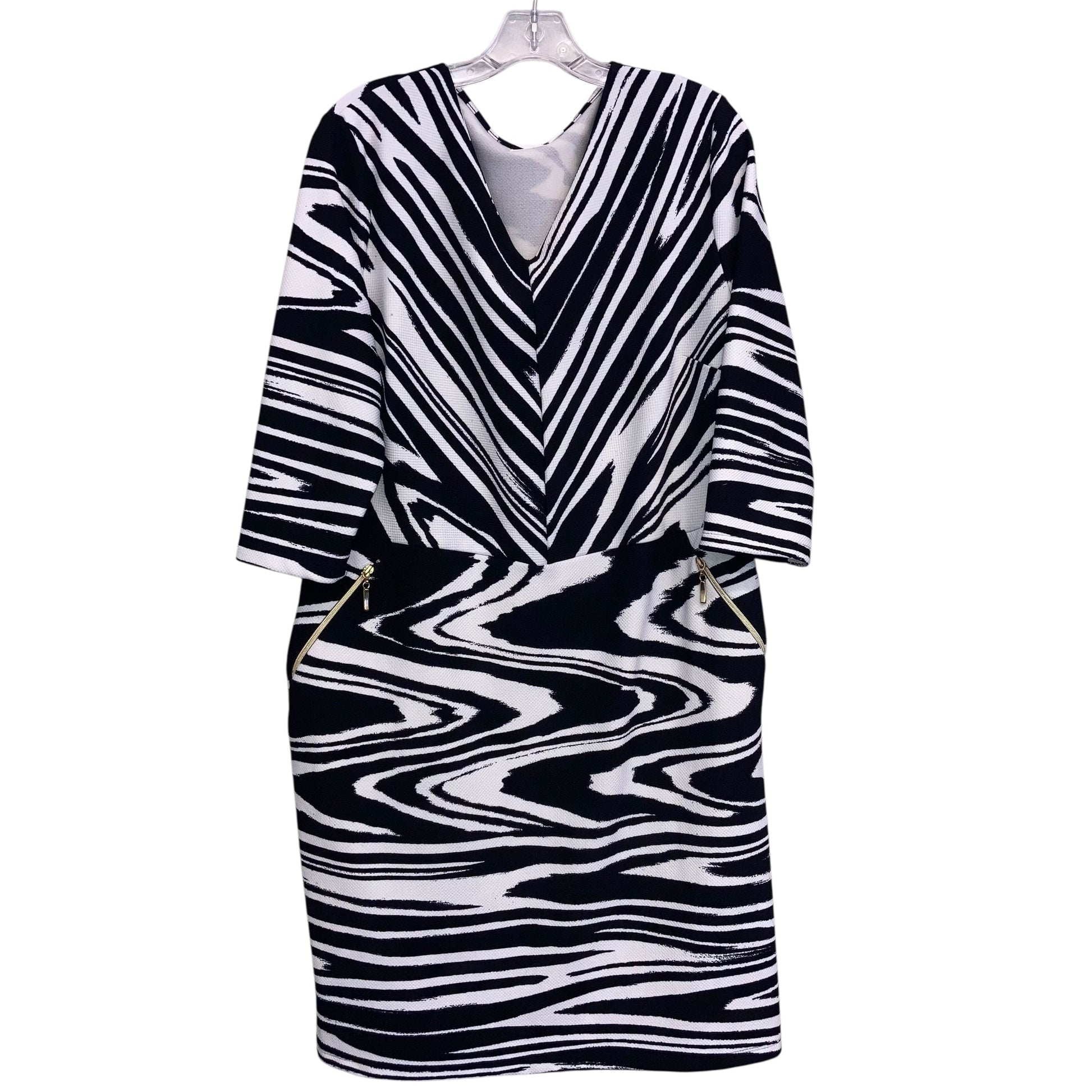 Dress Work By Cato In Black & White, Size:Xl Dress Work By Cato In Black & White, Size:Xl