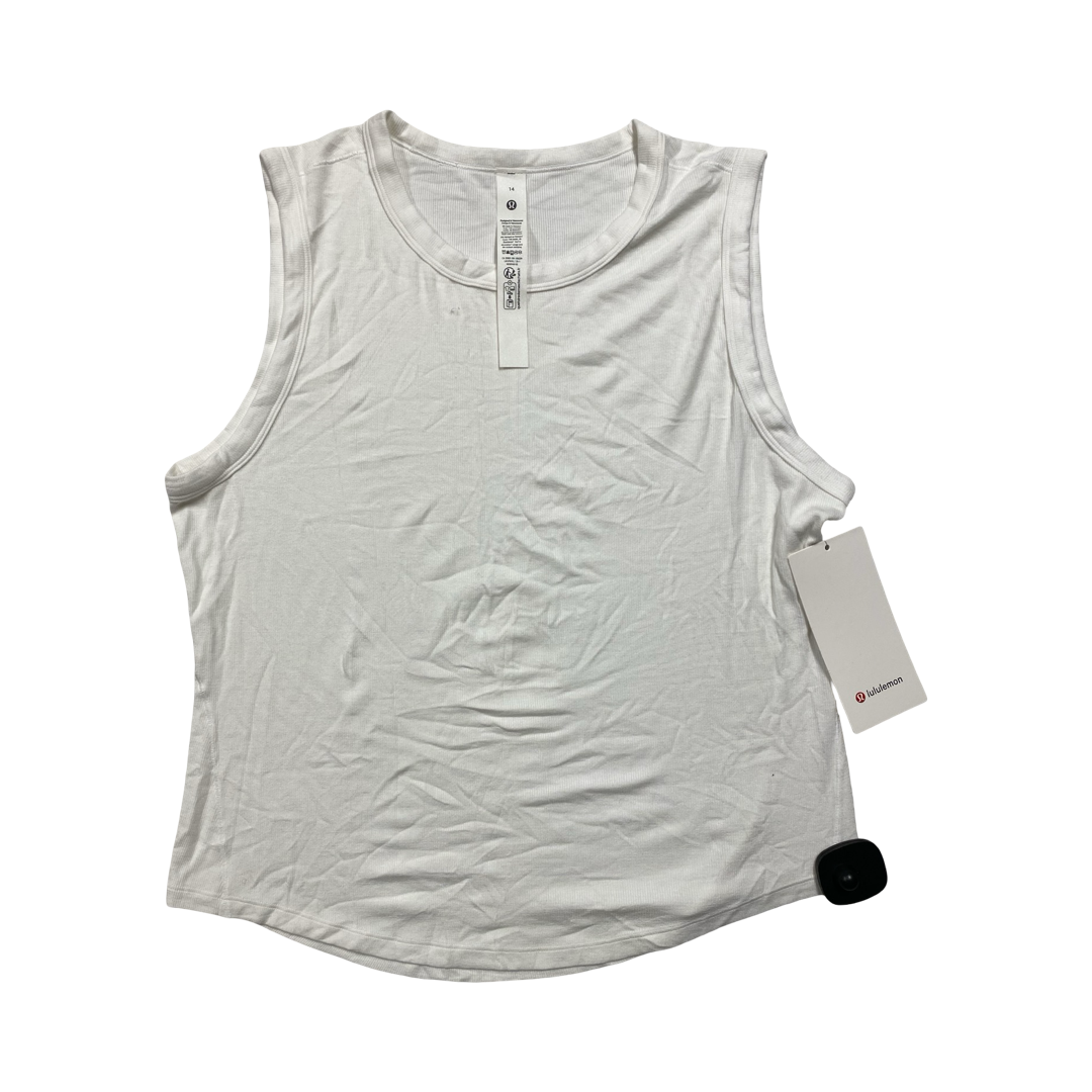 Athletic Tank Top By Lululemon In Ivory, Size:14