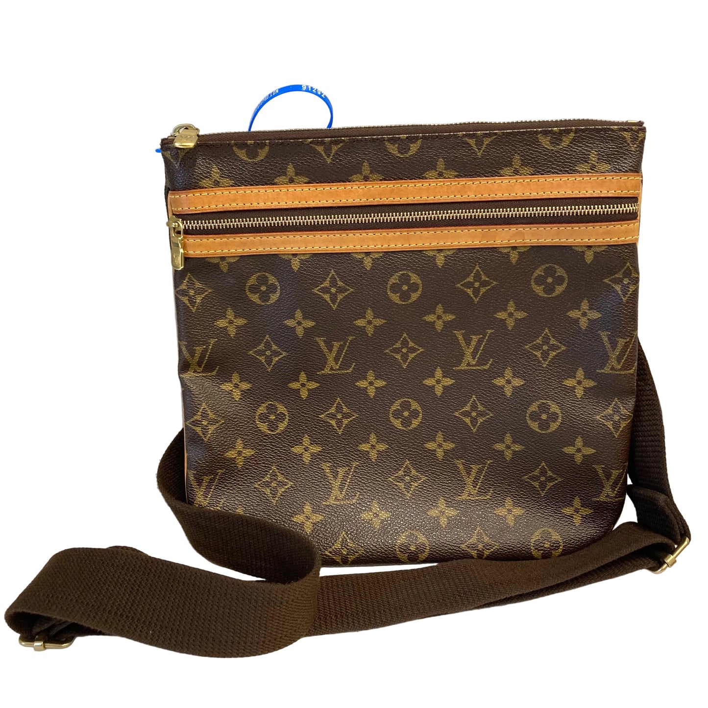 Crossbody Luxury Designer By Louis Vuitton In Brown & Cream, Size:Medium