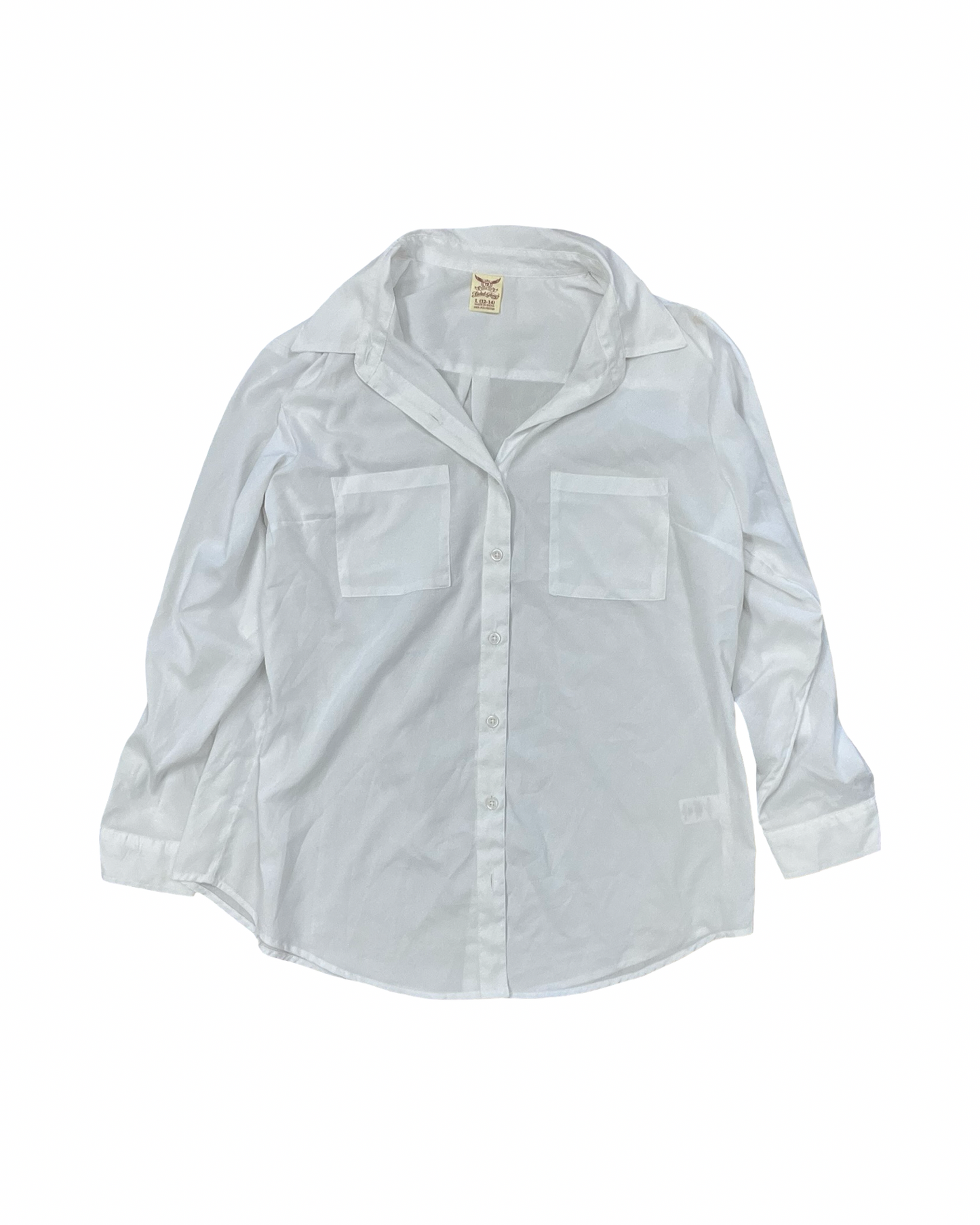 Blouse Ls By Faded Glory In White, Size:L
