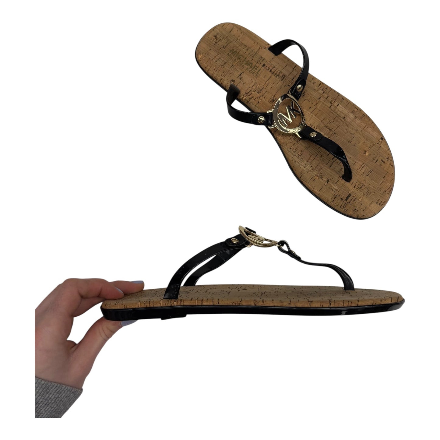 Sandals Designer By Michael Kors In Black, Size:8