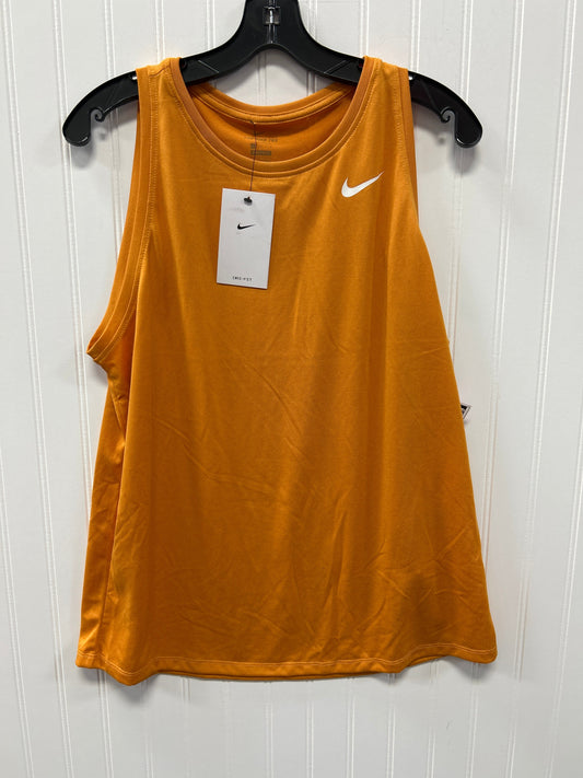 Athletic Tank Top By Nike Apparel In Orange, Size:L