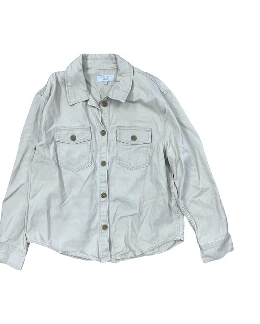 Jacket Denim By Love Tree In Tan, Size:L