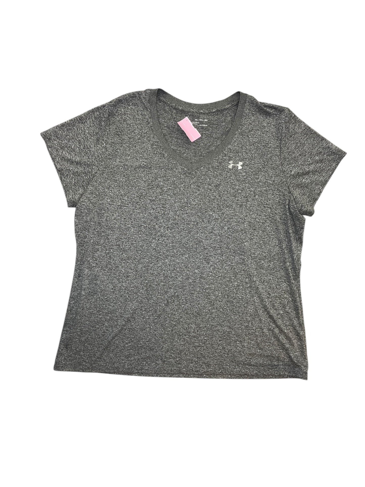 Athletic Top Ss By Under Armour In Grey, Size:2X