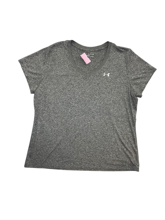 Athletic Top Ss By Under Armour In Grey, Size:2X
