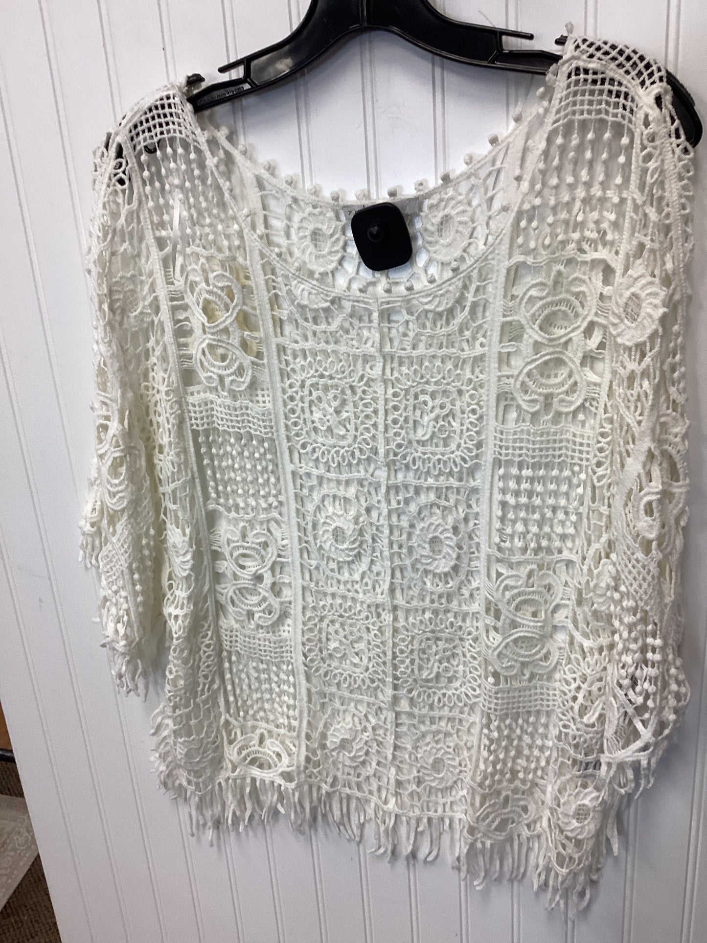Blouse Ss By Fever In White, Size:L