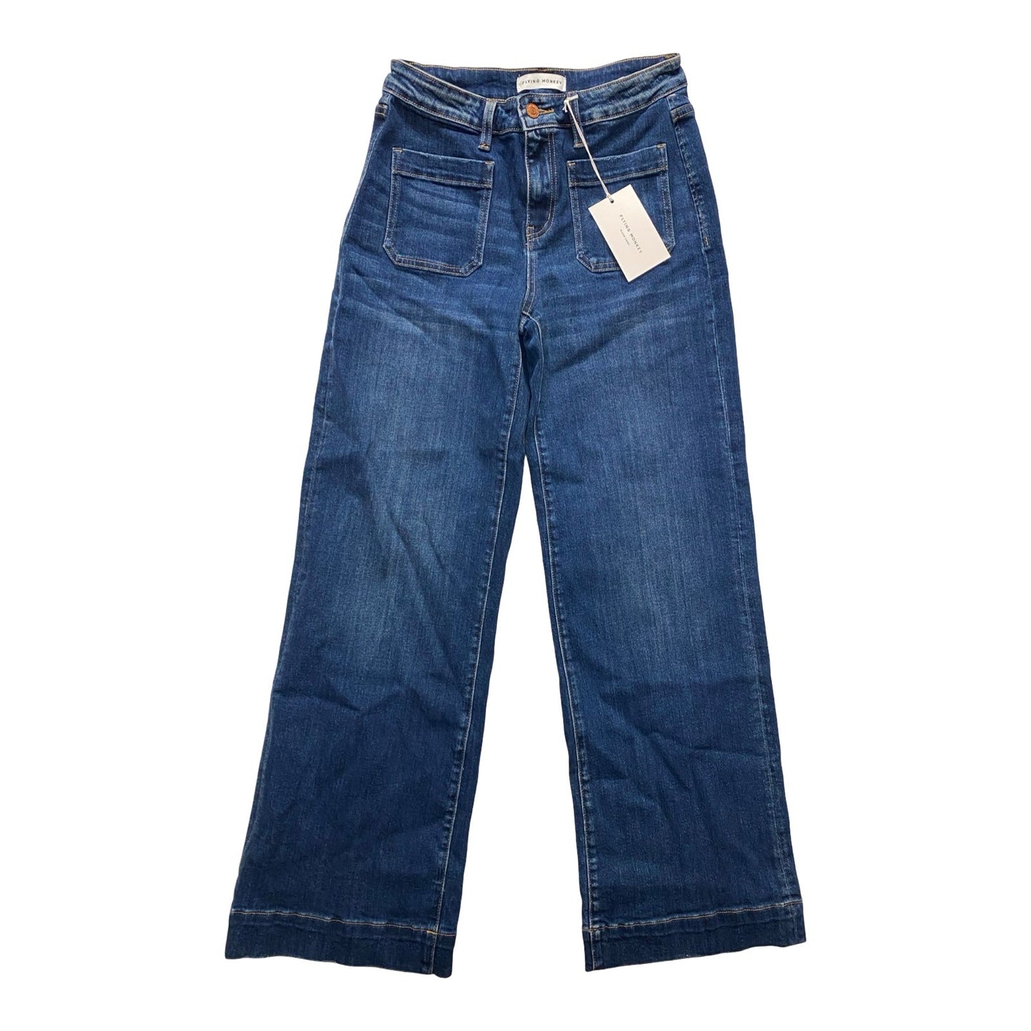 Jeans Wide Leg By Flying Monkey In Blue Denim, Size:4